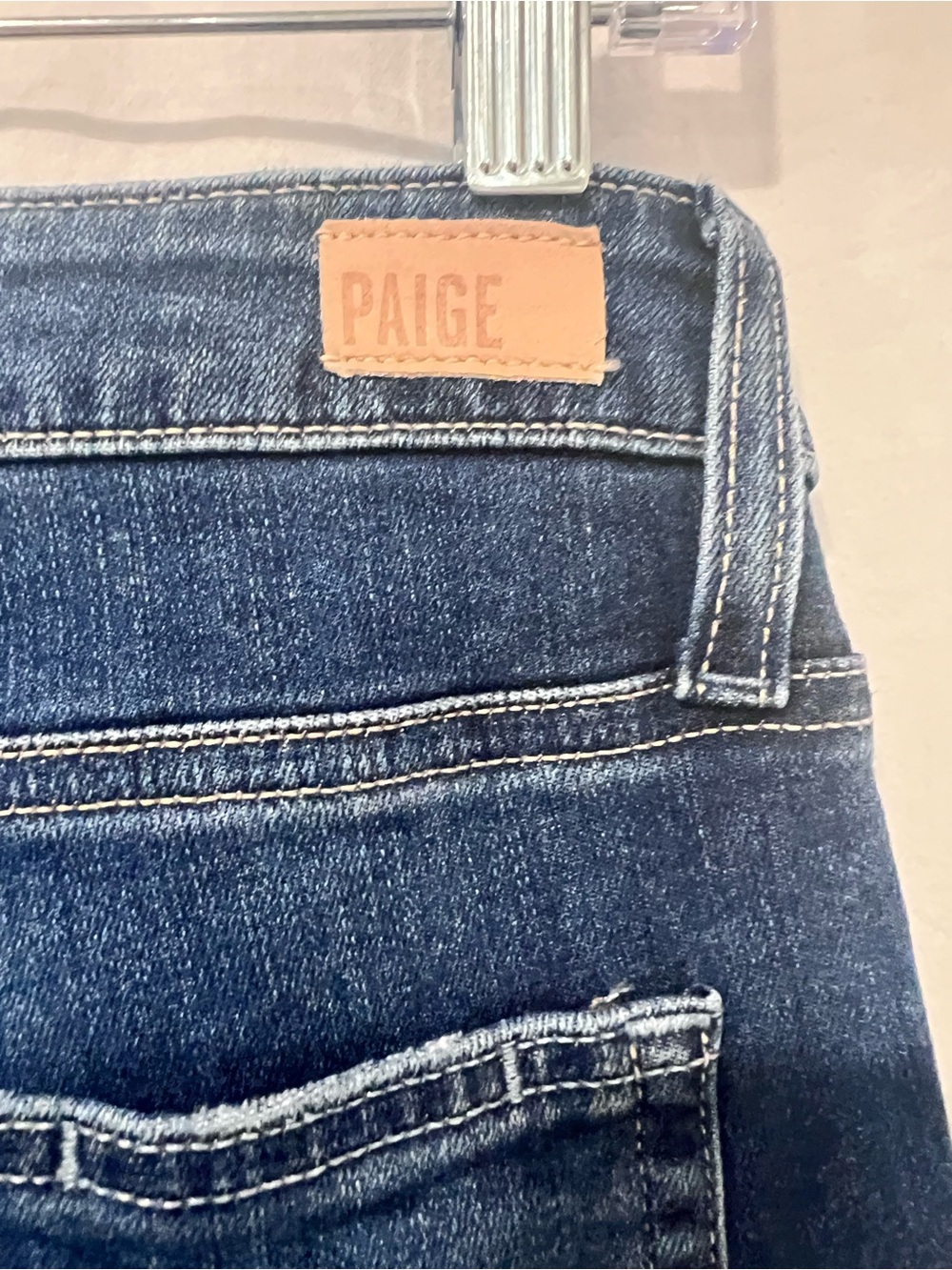 PAIGE Laurel Canyon High Rise Bootcut Jeans Dark Wash Stretch Denim Size 30